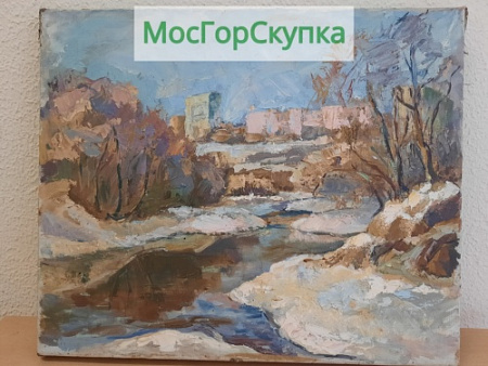 Картина — Пригород — холст, масло