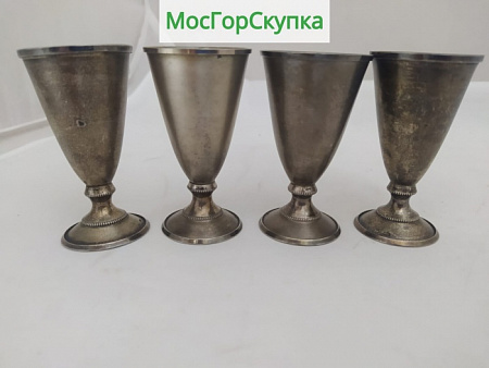 Рюмки 4 штуки — Серебро 875 проба