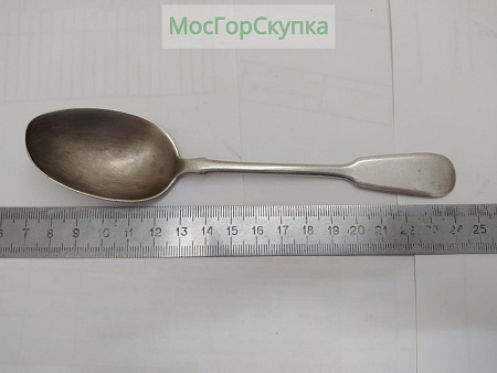 Ложка десертная. Серебро 84 проба. Хлебников.