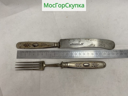 Столовые приборы — ножи 6 шт, вилки 6 шт. Gottlieb hammesfahr. Solingen. Foche