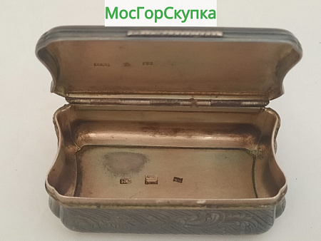 Шкатулка из серебра — серебро 84 пробы — 1851 год