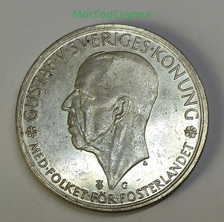5 крон Швеция 500 лет Риксдага 1935 год, серебро
