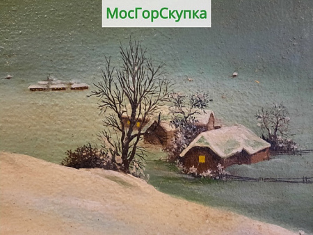 Картина Волк у деревни - Худ. Н.Будников, 1957 г