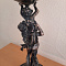 Ваза для фруктов — Стекло, серебро 84 пробы