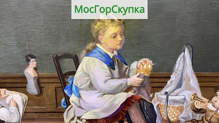 Картина В детской — холст, масло