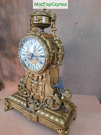 Часы каминные Бронза 19 век