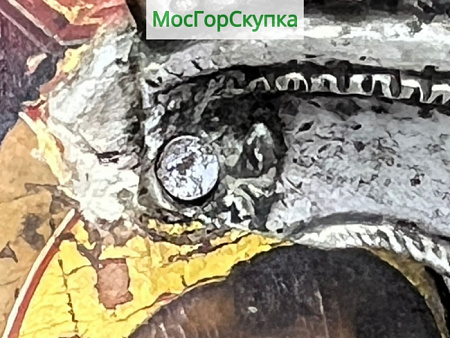 Икона Богородица — Живопись, оклад серебро 18 х1 5 см