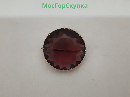 Брошь. Аметист, золото