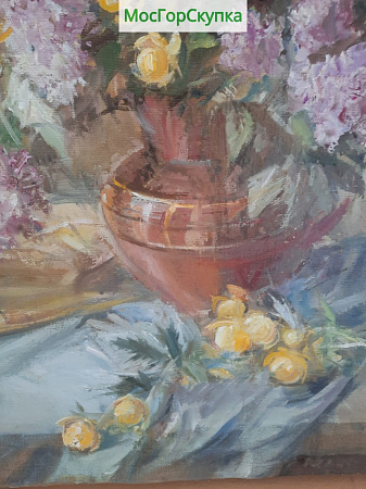 Картина  Цветы — холст, масло — Авт. Иванова В.В