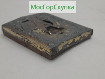 Икона Николай Чудотворец — оклад серебро 84 проба. 19 век