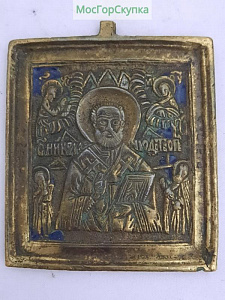 Купить Плакетка Николай Чудотворец — 19 век