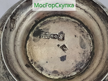 Солонка из серебра — серебро 84 пробы