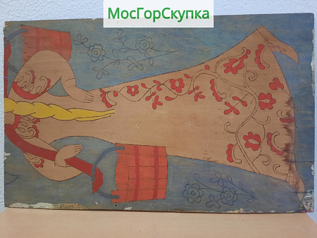 Картина Обнажённая — фанера, масло