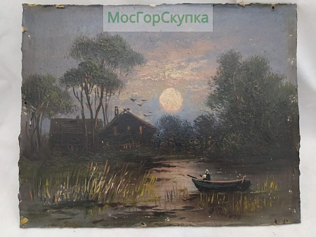 Картина маслом "На закате"