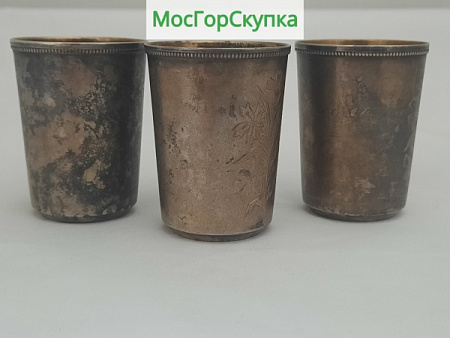Стопки, три штуки — Серебро 875 проба (ТФ9)