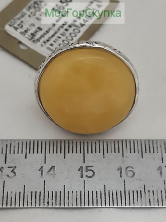 Кольца. Янтарь, серебро 925 проба