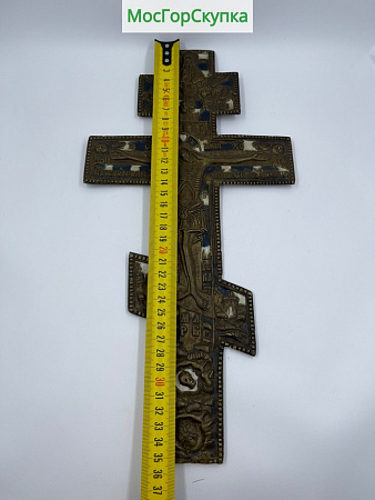 Крест - распятие — Бронза, эмаль — 19 век