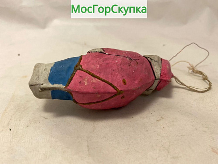 Ёлочная игрушка Слон — вата, папье-маше