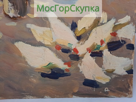Картина На подворье — Подпись Семячкин