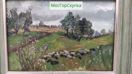 Картина "Дорога к д. Ладыжино" Имханицкий А.М. 1973 г.