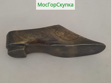 Игольница Туфля — серебро 84 пробы