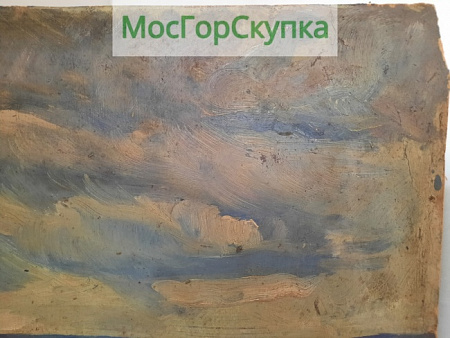 Картина Молдавия, пос. Казанешты — Подпись Ермолаев 1955 г.