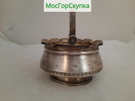 Конфетница Серебро 84 проба — Вес 195 гр. Высота 13 см, диаметр 11 см