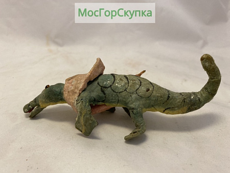 Ёлочная игрушка «Крокодил» папье маше 1930 годы