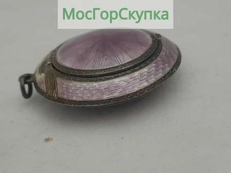 Кулон пудреница — Серебро 84 проба