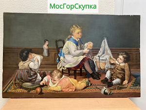 Купить Картина В детской — холст, масло