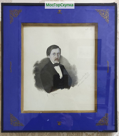 Картина портрет мужчины 1851 год