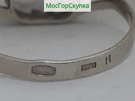 Серебряное кольцо — 875 проба
