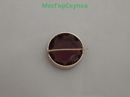 Брошь. Аметист, золото