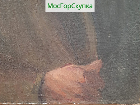 Картина автопортрет А.Бомштейн — холст, масло — Размер 75 х 50 см