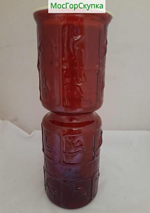 Купить Ваза Виды спорта Олимпиада - 80 — Стекло, Высота 33 см, диаметр 12 см