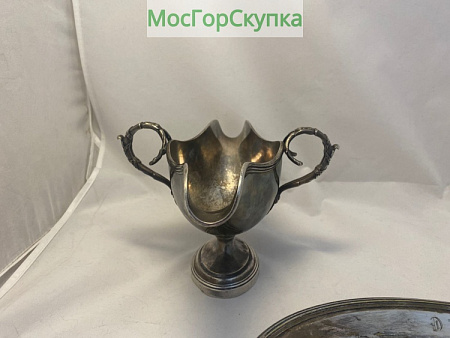 Соусник из латуни, серебрение — Европа