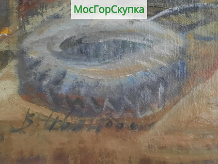 Картина На нефтяной Буровой — холст, масло — Авт. Иванова В.В