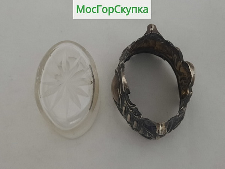 Солонка — Серебро 875 проба, стекло