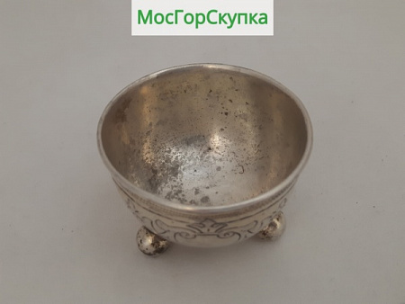 Солонка из серебра — серебро 84 пробы, 27 граммв