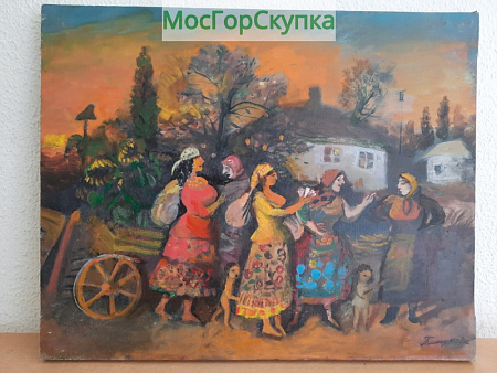 Картина Цыгане, холст, масло