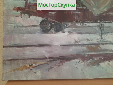 Картина  На фронт — холст, масло — Авт. Иванова В.В