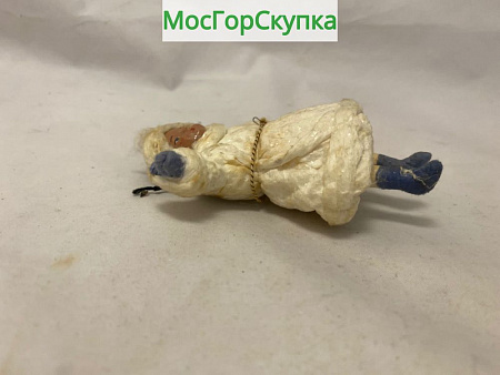 Ёлочная игрушка Снегурочка — вата, папье-маше