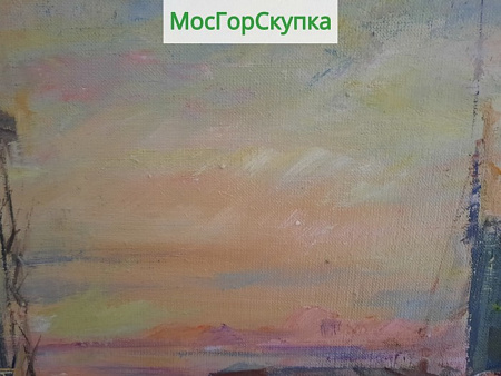 Картина Смена вахты на буровой — холст, масло — Авт. Иванова В.В