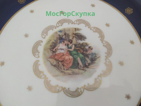 Блюдо фарфоровое — Кобальт — ГДР