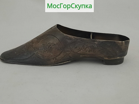 Игольница Туфля — серебро 84 пробы