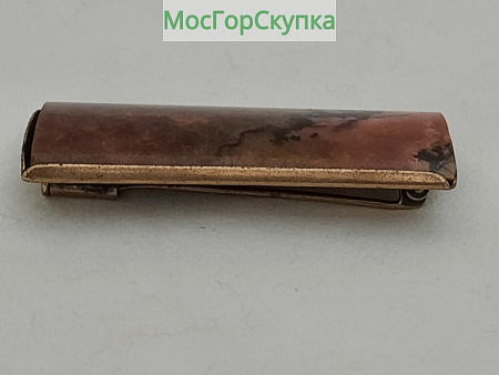 Брошь Яшма, Серебро 875 проба