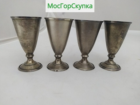 Рюмки 4 штуки — Серебро 875 проба