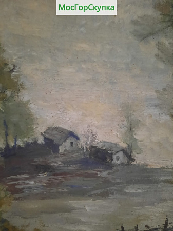 Картина Пейзаж - картон, масло. Авт. Ахвледиани — Размер 50х35 см