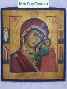 Купить Икона Богородица Казанская. Размер 36 х 31 см — 19 век