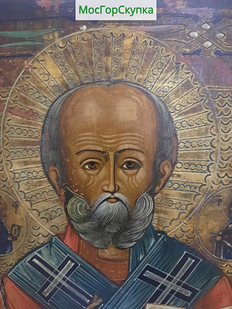 Икона Николай Чудотворец — XIX век